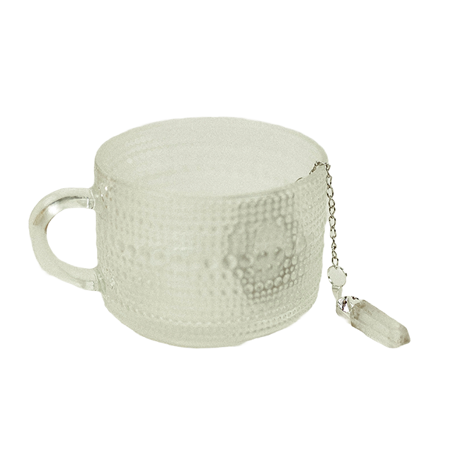 Clear Quartz Point Crystal Tea Infuser