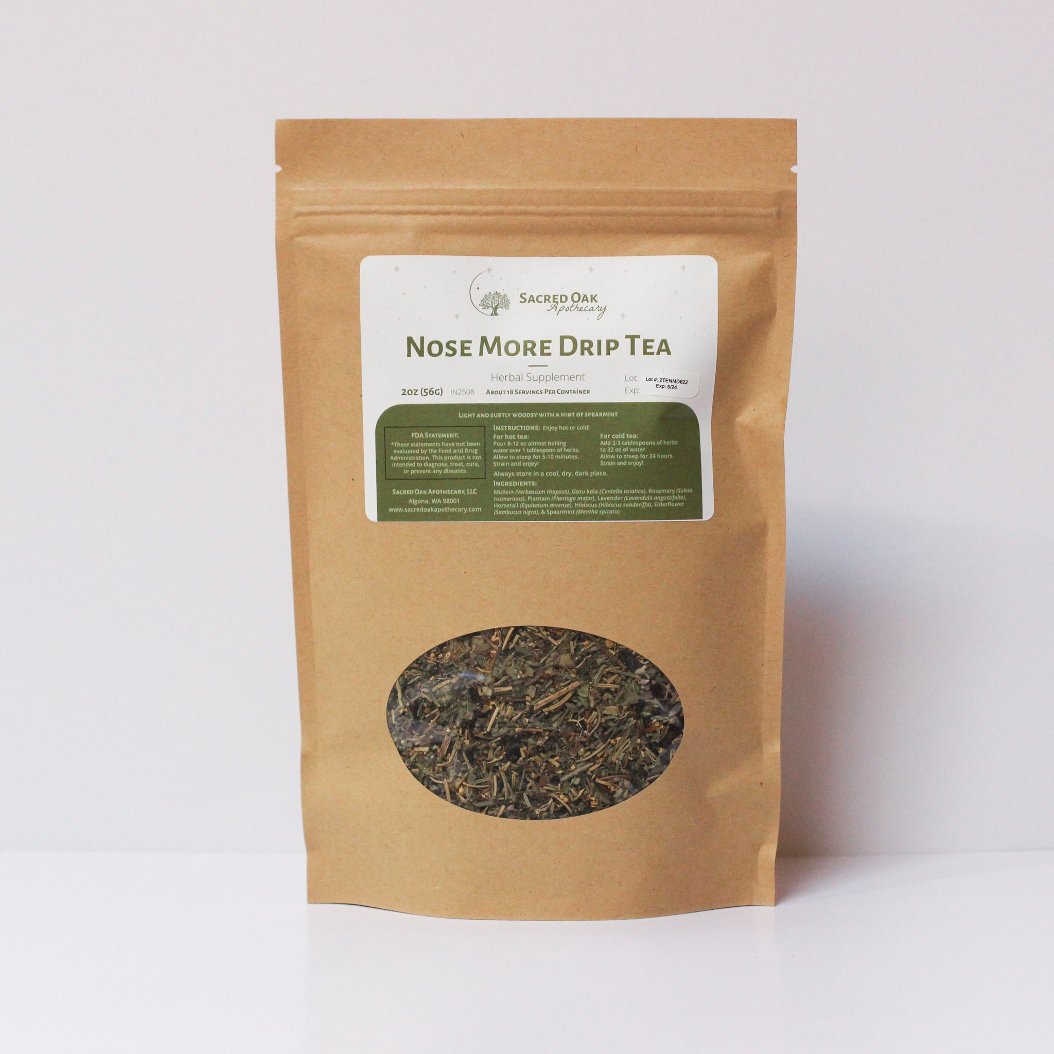 Nose More Drip Tea Supports The Respiratory System, Sinuses – Sacred 