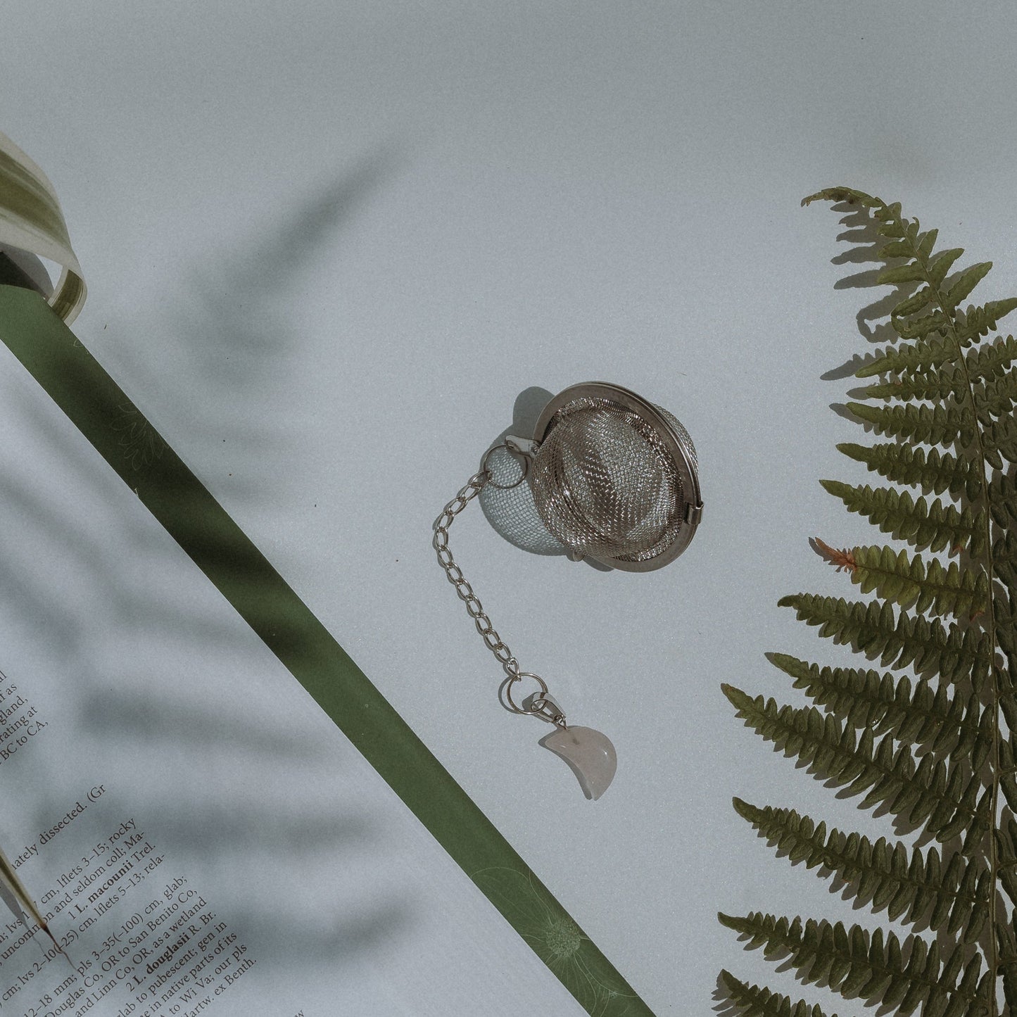 Rose Quartz Moon Crystal Tea Infuser