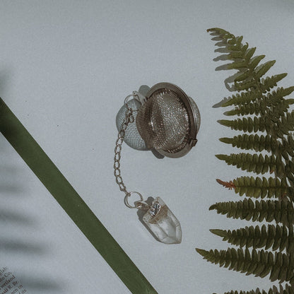Clear Quartz Point Crystal Tea Infuser
