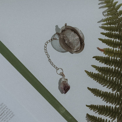 Amethyst Crystal Point Tea Infuser