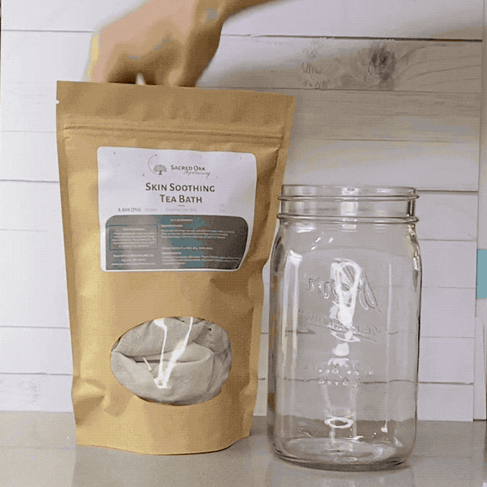 How to Use Skin Soothing Tea Bath by Sacred Oak Apothecary